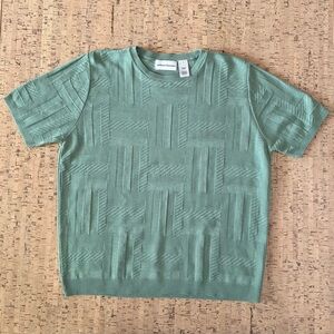 Green Textured Short Sleeve shirt